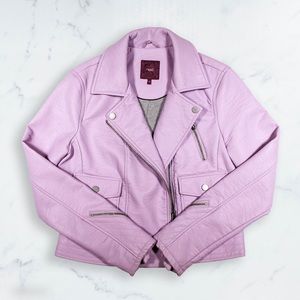 Next lilac patent leather biker jacket